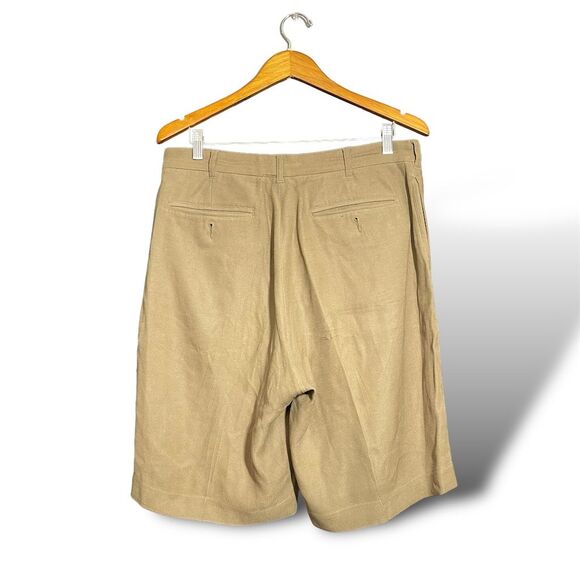 Nautica Men's Golf Pleated Front Chino Shorts Beige Size 32 Casual - Picture 4 of 5